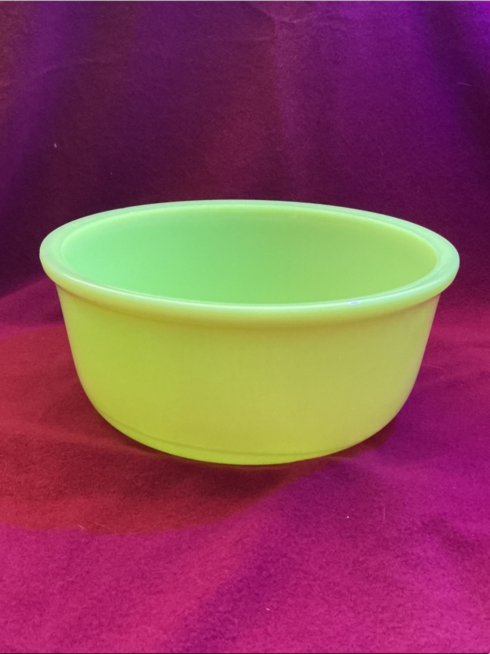 Vintage Custard Glass Yellow Mixing Bowl - Home Kitchen